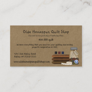 Affärskortet land Sewing Quilting Rustic Visitkort
