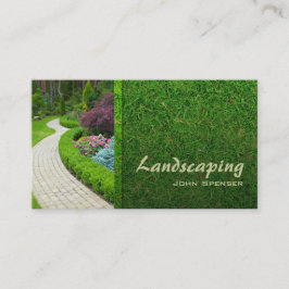 Affärskortet Landcaping Gräsmatta Gardener Visitkort