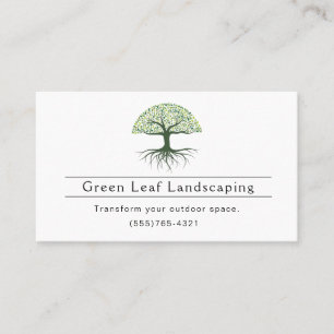 Affärskortet Landcaping Yard Garden Service Visitkort