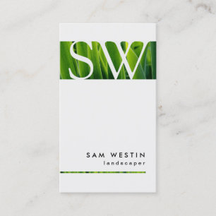 Affärskortet Landscaper Bold Monogram Visitkort