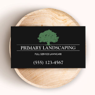 Affärskortet Landscaping Gräsmatta Care Träd Visitkort