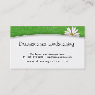 Affärskortet Landscaping Gräsmatta Daisy Visitkort