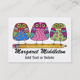 Affärskortet Lärare/Utbildning efter SRF Visitkort