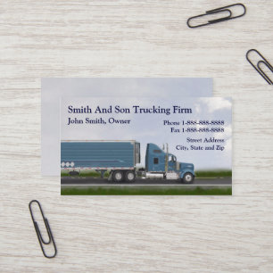 Affärskortet Lastbil Driver Trucking Firm Visitkort