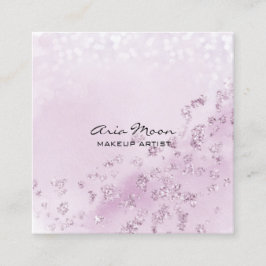 Affärskortet Lavender Abstrakt Square Fyrkantigt Visitkort