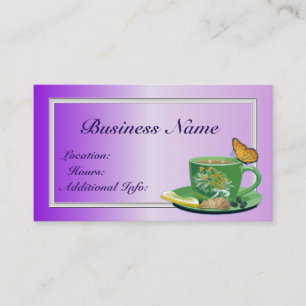 Affärskortet Lavender Coffee Kopp Visitkort