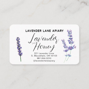Affärskortet Lavender Honung Apiary Biproducerande Visitkort