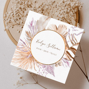 Affärskortet Lavender och Peach bouquet Fyrkantigt Visitkort