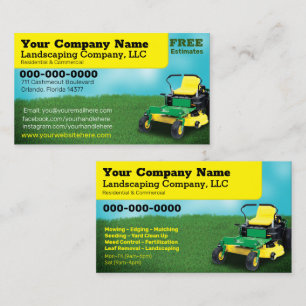 Affärskortet "Lawncare Landscaping Grass Cending" Visitkort
