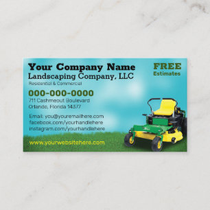 Affärskortet "Lawncare Landscaping Grass Cending" Visitkort