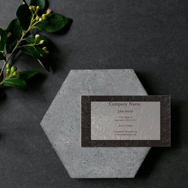 Affärskortet Leather Paisley Visitkort (Skapare uppladdad)