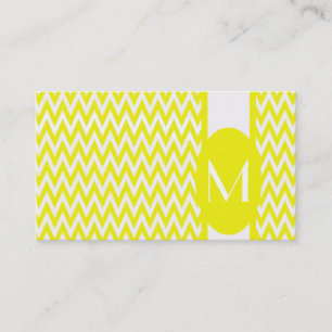 Affärskortet Lemon Elegant Chevron Monogram Visitkort