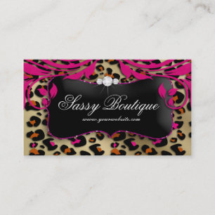 Affärskortet Leopard Print Makeup Artist Visitkort