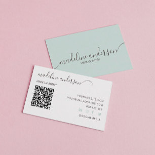 Affärskortet Light Blue with QR Code Professionell Visitkort