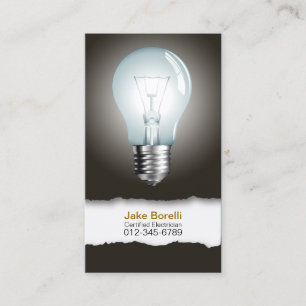 Affärskortet Light Bulb Black Visitkort
