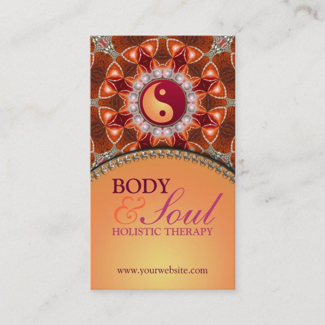 Affärskortet Light Energy New Age Holistic Visitkort (Framsida)