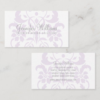 Affärskortet lila subtle Damask  Visitkort