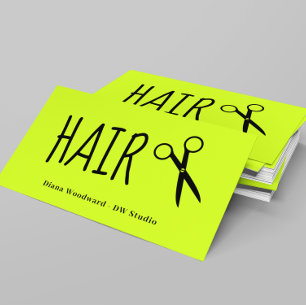 Affärskortet Lime Green Hairdressers Visitkort