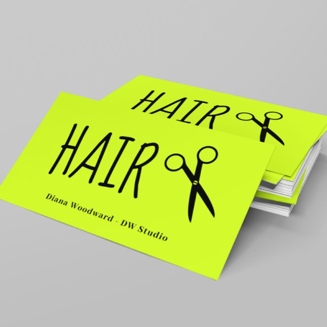 Affärskortet Lime Green Hairdressers Visitkort (Skapare uppladdad)