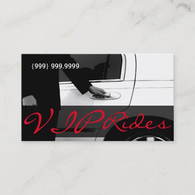 Affärskortet Limousines Limo Car Services Driver Visitkort (Framsida)