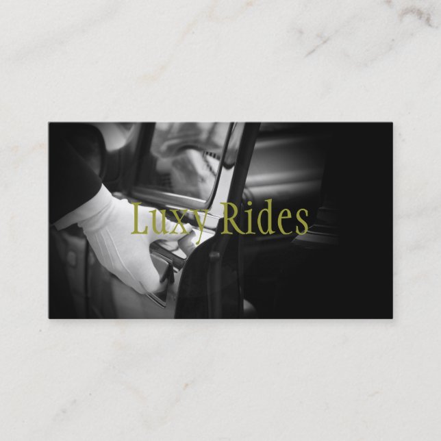 Affärskortet Limousines Limo Car Services-drivruti Visitkort (Framsida)
