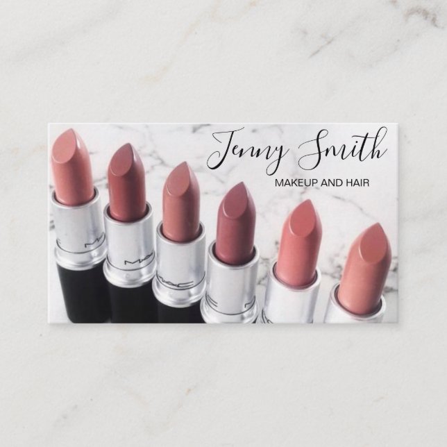 Affärskortet Lipstick Makeup-artist Visitkort (Framsida)