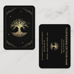 affärskortet livets träd Tarot Reader Astrologer Visitkort