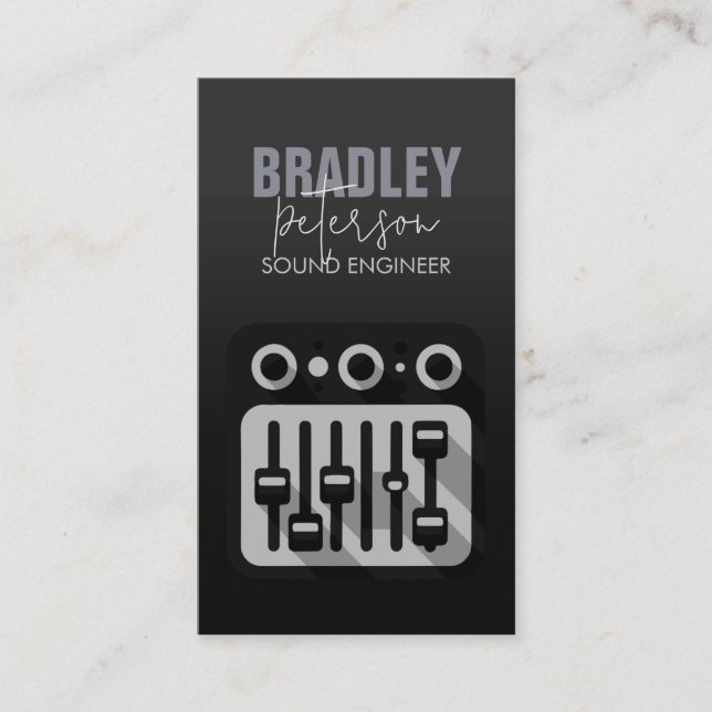 Affärskortet Ljud Engineering Audio Ingenjör Visitkort (Framsida)