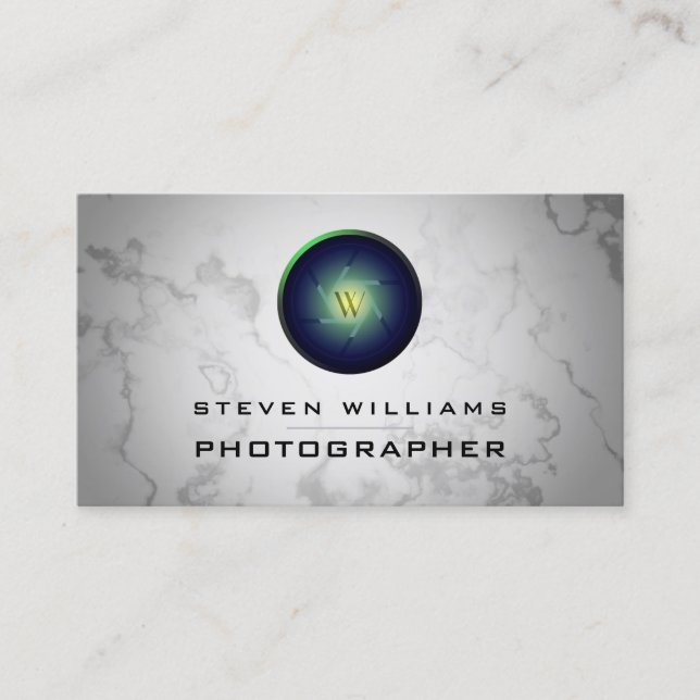 Affärskortet Ljus på bakkamerans lins Visitkort (Framsida)