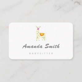 Affärskortet Llama Babyvvakt Minimal Visitkort