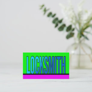 Affärskortet Locksmith Hett Grönt Visitkort