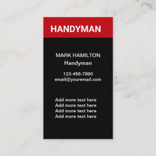 Affärskortet Lodräna med fetstil och enkel Handy Visitkort