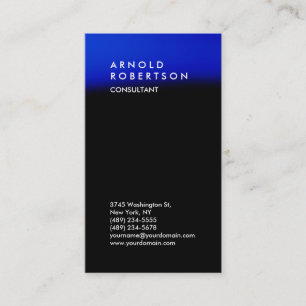 Affärskortet lodrät Black Blue Trend Consultant Visitkort