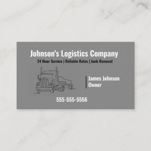 Affärskortet Logistik eller Trucking Company Visitkort