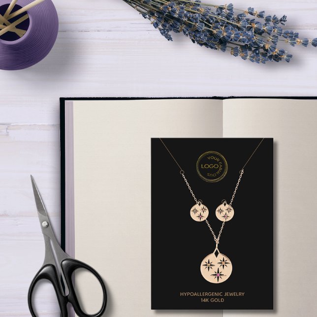 Affärskortet Logotyp för Earring Necklace-Visning, Visitkort (Skapare uppladdad)