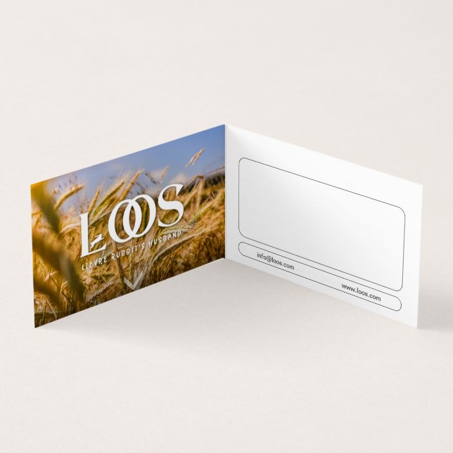 AFFÄRSKORTET LOOS FOLED VISITKORT (Insida)