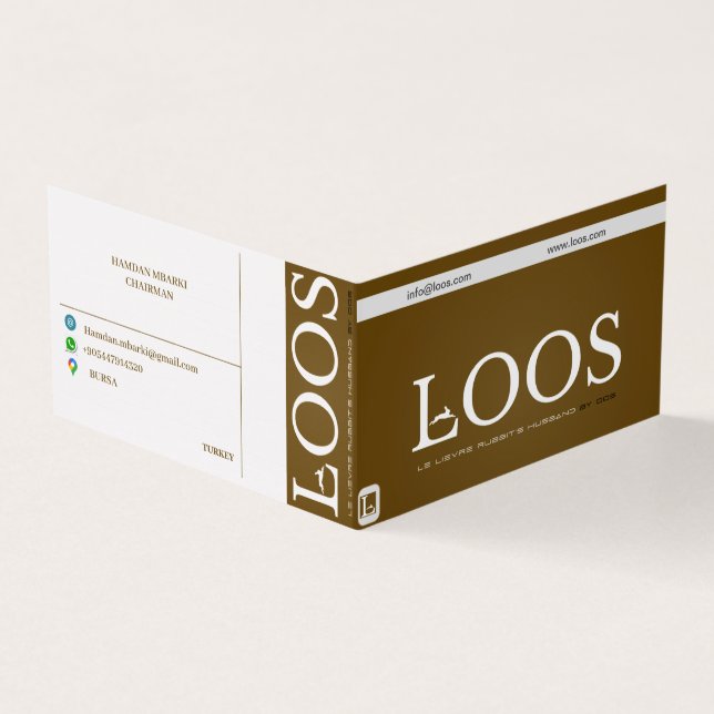 AFFÄRSKORTET LOOS FOLED VISITKORT (Utsida)