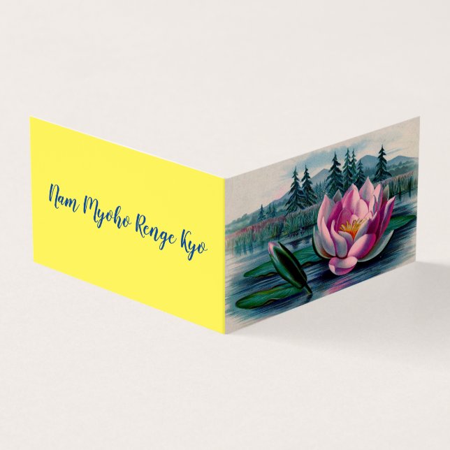 Affärskortet Lotus Buddhist Nam Myoho Renge Kyo Visitkort (Utsida)