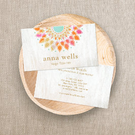 Affärskortet Lotus Mandala Yoga Teacher Visitkort