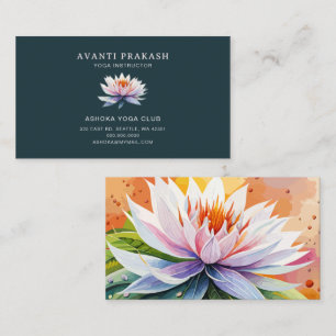 Affärskortet Lotus Yoga Meditation Instructor Tidsbeställning Kort