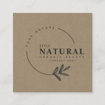 Affärskortet Löv Organic Beauty Square