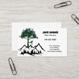 Affärskortet Lumberjack Träd Service Visitkort