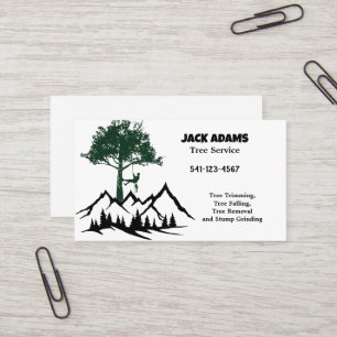 Affärskortet Lumberjack Träd Service Visitkort