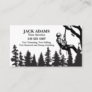 Affärskortet Lumberjack Träd Service Visitkort