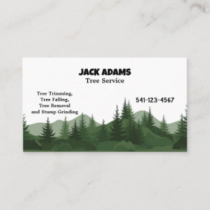 Affärskortet Lumberjack Träd Service Visitkort