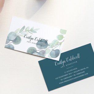 Affärskortet Lush Greenery och Eucalyptus Art Visitkort