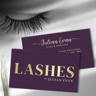 Affärskortet Luxe Burgundy Guld Lash Technician Visitkort