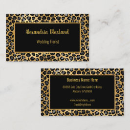 AFFÄRSKORTET LUXE GULD BLACK ANIMAL PRINT VISITKORT