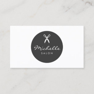 AFFÄRSKORTET LUXE HAIR SALON SCISSORS B&W VISITKORT