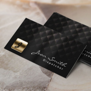 Affärskortet Luxury Black & Guld Dispatcher Visitkort